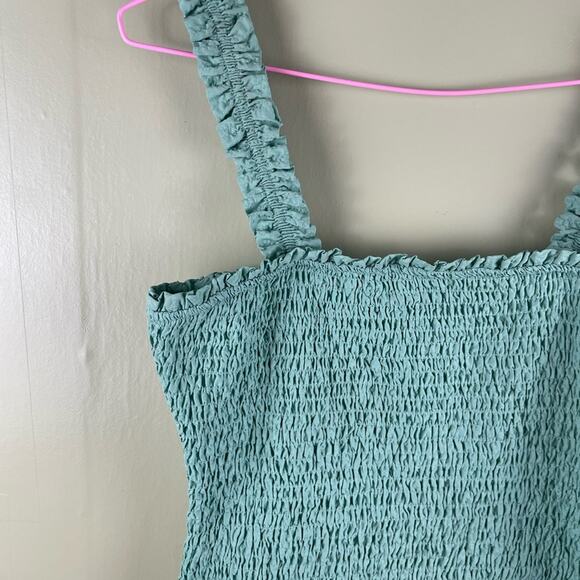 Zara smocked textured weave bodycon mini dress - Picture 6 of 9